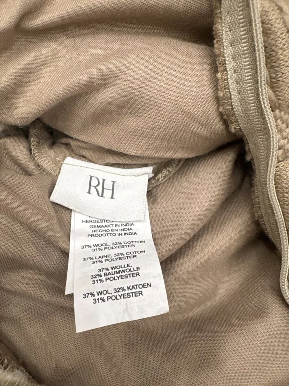 RH Restoration Hardware Loa Merino Wool Chunky Stripe Pillow Cover